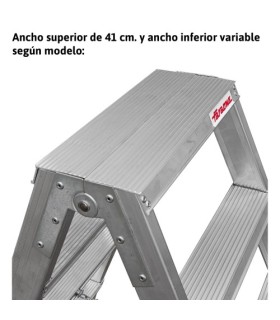ESCALERA ALUM.TIJERA 11+11 Peldaños 3 Mtrs