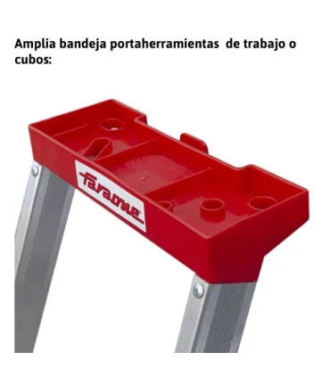 ESCALERA FARAONE ALUM.TIJERA 5 Peld.+ Bandeja
