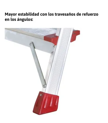 ESCALERA FARAONE ALUM.TIJERA 5 Peld.+ Bandeja