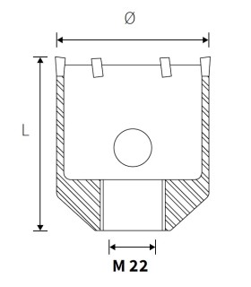 CORONA WIDIA 125 mm. M22
