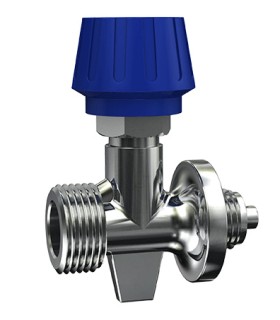 GRIFO REGULADOR BOTELLA CAMPING AZUL