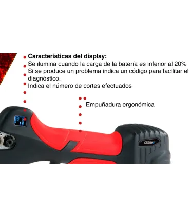 TIJERA A BATERIA Ø23 C/ 2 BATERIAS