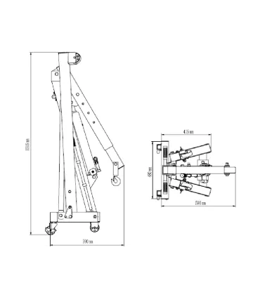 GRUA PLEGABLE 1.000KG ECO