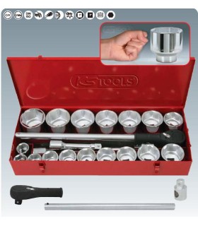 JUEGO LLAVES VASO 1"-22 PCS JBM 36-80MM HEX