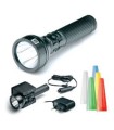 LINTERNA RECARGABLE LED PROFESIONAL C/SOPORTE+CONO SEÑALIZACION AMARILLO