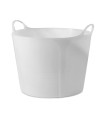 CAPAZO PLASTICO CULO PLANO 440x330 40LIT. BLANCO ALIMENTARIO