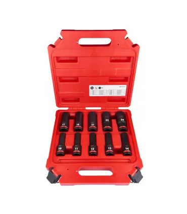 JUEGO 10 VASOS IMPACTO 1/2" MILWAUKEE 10-24mm
