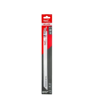 PAQ. 5 HOJAS SIERRA SABLE 300mm LC250mm 18TPI METAL FINOS
