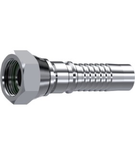 HEMBRA GIRATORIA RECTA CONO 60° +JUNTA, INTERLOCK 3/4" BSP DN 3/4"