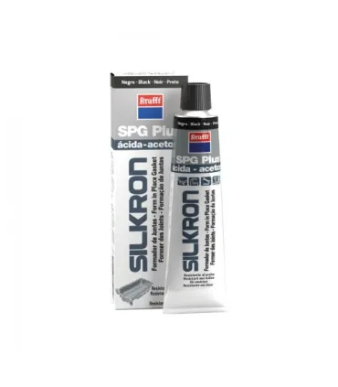 TUBO 75ml SILKRON SPG-9600 NEGRO 220ºC-COMPATIBLE ACEITES