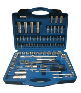 MALETA 94 pcs VASOS SINEX 1/2"+ 1/4" Carracas 72 dientes