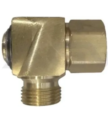 RACOR GIRATORIO 90º LATON 1/2 M-H 250Bar