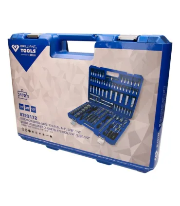 ESTUCHE LLAVES DE VASO 1/2"+3/8"+1/4" 172 piezas BTools