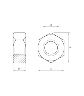 TUERCA DIN 934 CAL. |8| ZINCADA M-18 250
