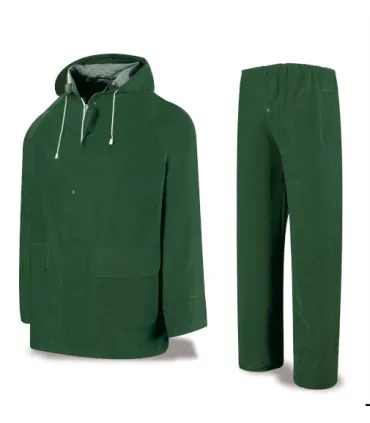 TRAJE IMPERMEABLE VERDE C/SOPORTE TM