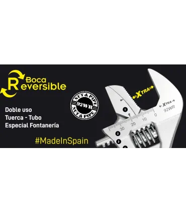 LLAVE INGLESA 92WR/CE REVERSIBLE 10" 250mm Cap.40mm