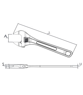 LLAVE AJUSTABLE SINEX LIGERA 10" 250mm 92LWD Cap. 36mm