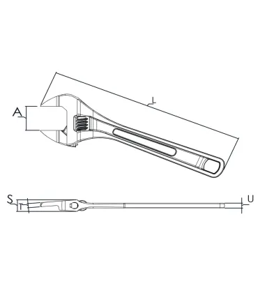 LLAVE AJUSTABLE SINEX LIGERA 12" 300mm 92LWD Cap. 46mm