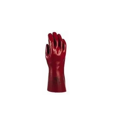 PAR GUANTE PVC ROJO 400 mm. T10 CE