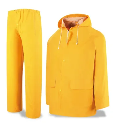 TRAJE IMPERMEABLE AMARILLO C/SOPORTE TL