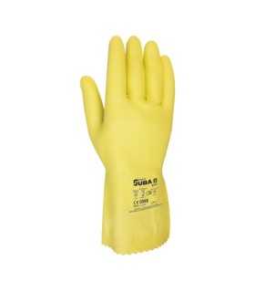 GUANTES DE LÁTEX JUBA NATURAL FLOCADO LIGERO