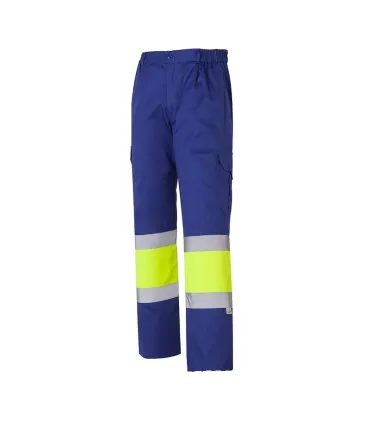 PANTALÓN LARGO MULTIBOLSILLOS COMBINADO ALTA VISIBILIDAD