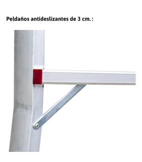 ESCALERA PLS-6 6 PELDAÑOS, PLATAFORMA REGULABLE EN ALTURA