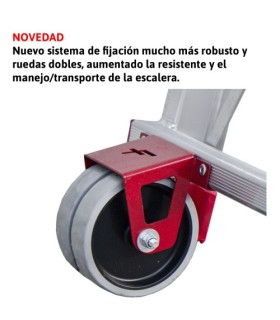 ESCALERA PLS-6 6 PELDAÑOS, PLATAFORMA REGULABLE EN ALTURA
