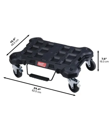 BASE MILWAUKEE PACKOUT CON RUEDAS Y PEDAL