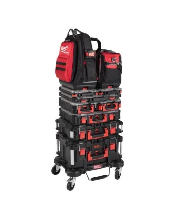 BASE MILWAUKEE PACKOUT CON RUEDAS Y PEDAL