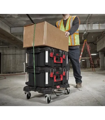 BASE MILWAUKEE PACKOUT CON RUEDAS Y PEDAL