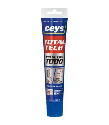 TUBO ADHESIVO SELLADOR T-TECH TRANSPARENTE 125 ml