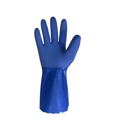 GUANTES JUBA DE PVC SIN COSTURAS Y CON SOPORTE DE ALGODÓN